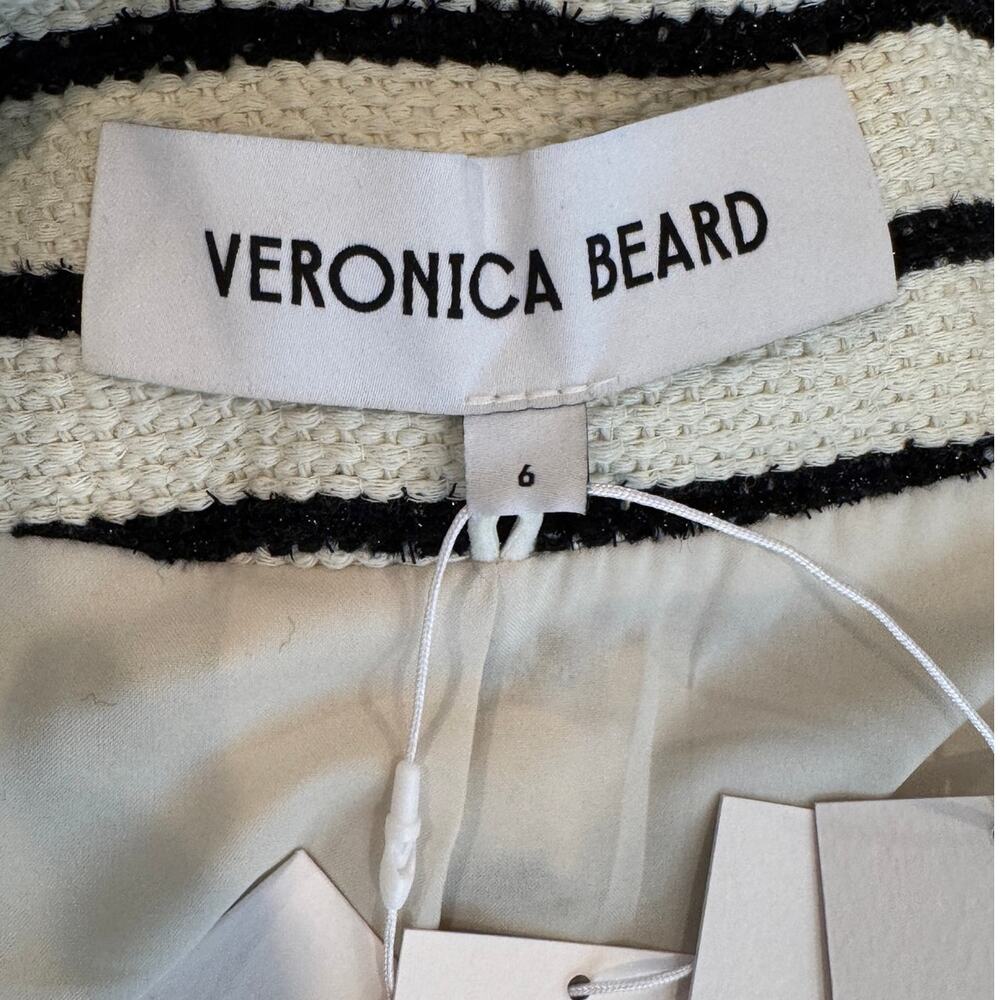 NWT Veronica Beard Jenny Stripe Short Sleeve Cotton Blend Dickey Jacket Size 6 - Picture 12 of 16